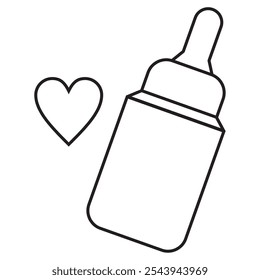 Baby bottle pacifier icon vector design