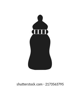 icono del vector del pacificador de la botella de bebé