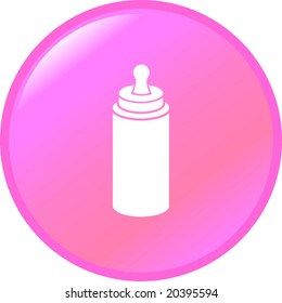 baby bottle pink button