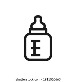 Baby Bottle pixel perfect icon vector minimalist with solid color. suitable for UIUX, print templete, Web design and other