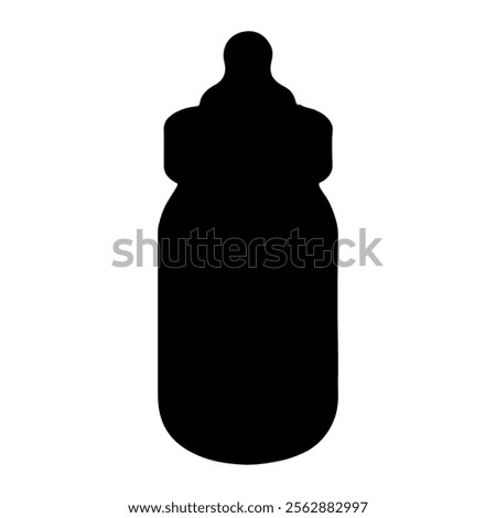 Baby bottle silhouette icon vector design.
