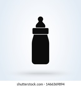 baby bottle Simple vector modern icon design illustration