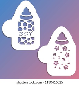 Baby bottle stencil