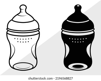 Baby Bottle SVG Printable Vector Illustration svg