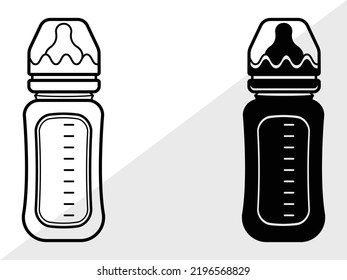 Baby Bottle SVG Printable Vector Illustration svg