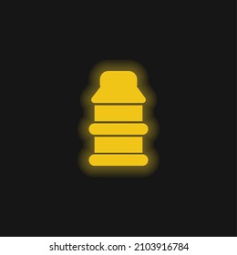 Baby Bottle Variant yellow glowing neon icon