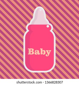 Baby bottle, vector