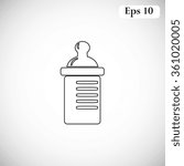 Baby bottle vector icon 