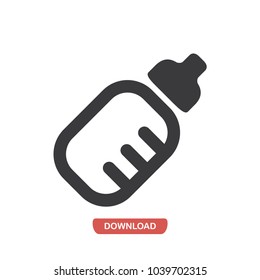 Baby bottle vector icon