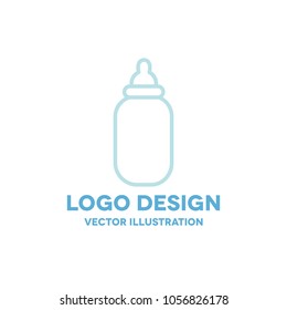 baby bottle vector icon