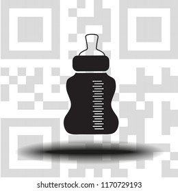 Baby Bottle Vector Icon
