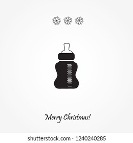 Baby Bottle Vector Icon