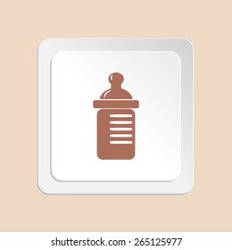 baby bottle vector icon 