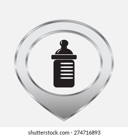 baby bottle vector icon 