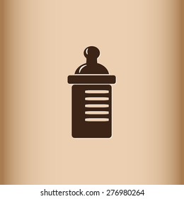 Baby bottle vector icon 