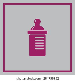 Baby bottle vector icon 