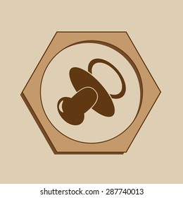 Baby bottle vector icon 