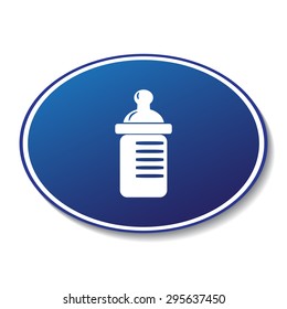Baby bottle vector icon 