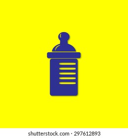 Baby bottle vector icon 