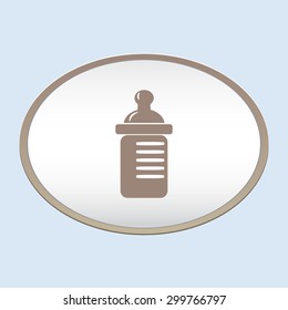Baby bottle vector icon 