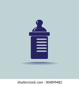 Baby bottle vector icon 