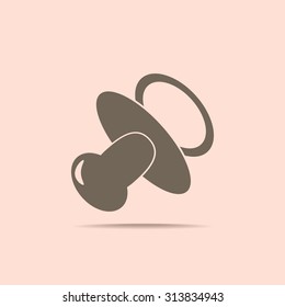 Baby bottle vector icon 