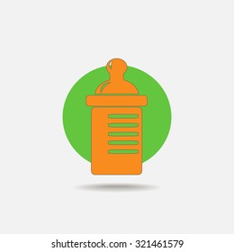 Baby bottle vector icon 