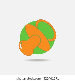 Baby bottle vector icon 