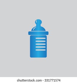 Baby bottle vector icon 