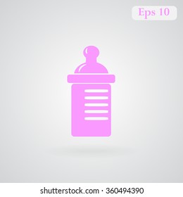 Baby bottle vector icon 