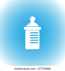Baby bottle vector icon 