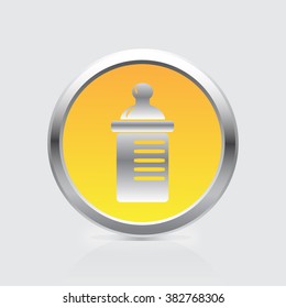 Baby bottle vector icon 