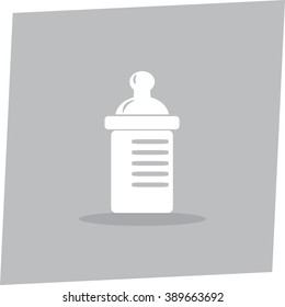 Baby bottle vector icon 