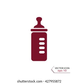 Baby bottle vector icon