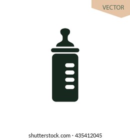 Baby bottle vector icon
