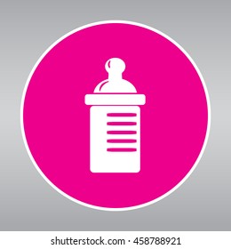 Baby bottle vector icon