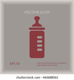 Baby bottle vector icon