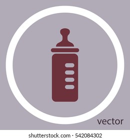 Baby bottle vector icon