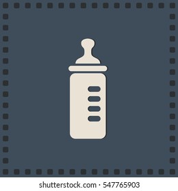 Baby bottle vector icon