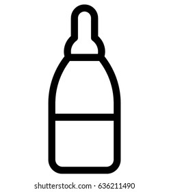Baby Bottle Vector Icon
