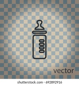 Baby bottle vector icon