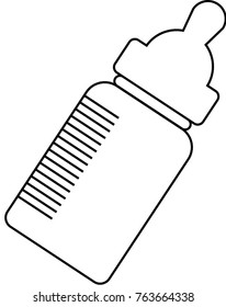 Baby bottle vector icon