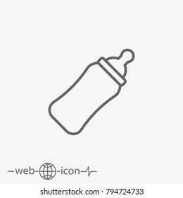 baby bottle vector icon