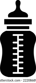Icono vector de botella de bebé. Se puede usar para imprimir, móviles y aplicaciones web.