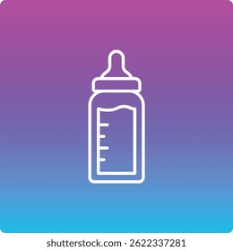 Icono del Vector del biberón. Se puede utilizar para aplicaciones de impresión, móviles y de Web.