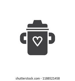 Baby bottle vector icon. filled flat sign for mobile concept and web design. feeding bottle simple solid icon. Symbol, logo illustration. Pixel perfect vector graphics