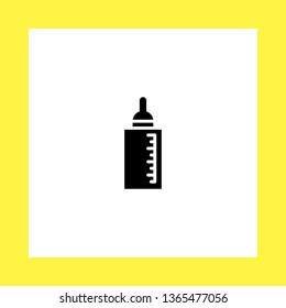 baby bottle vector icon. flat design