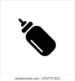 Plantilla de la línea del icono del Vector del biberón
