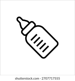 Plantilla de la línea del icono del Vector del biberón