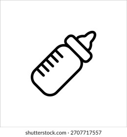 baby bottle vector icon line template